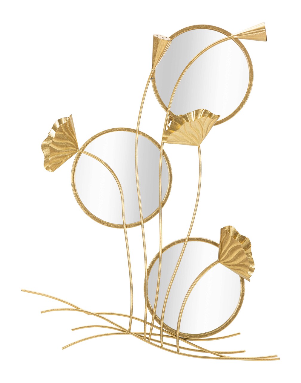 Oglinda decorativa Triple Flow, Mauro Ferretti, 65 x 88 cm, fier/MDF, auriu - imagine 7